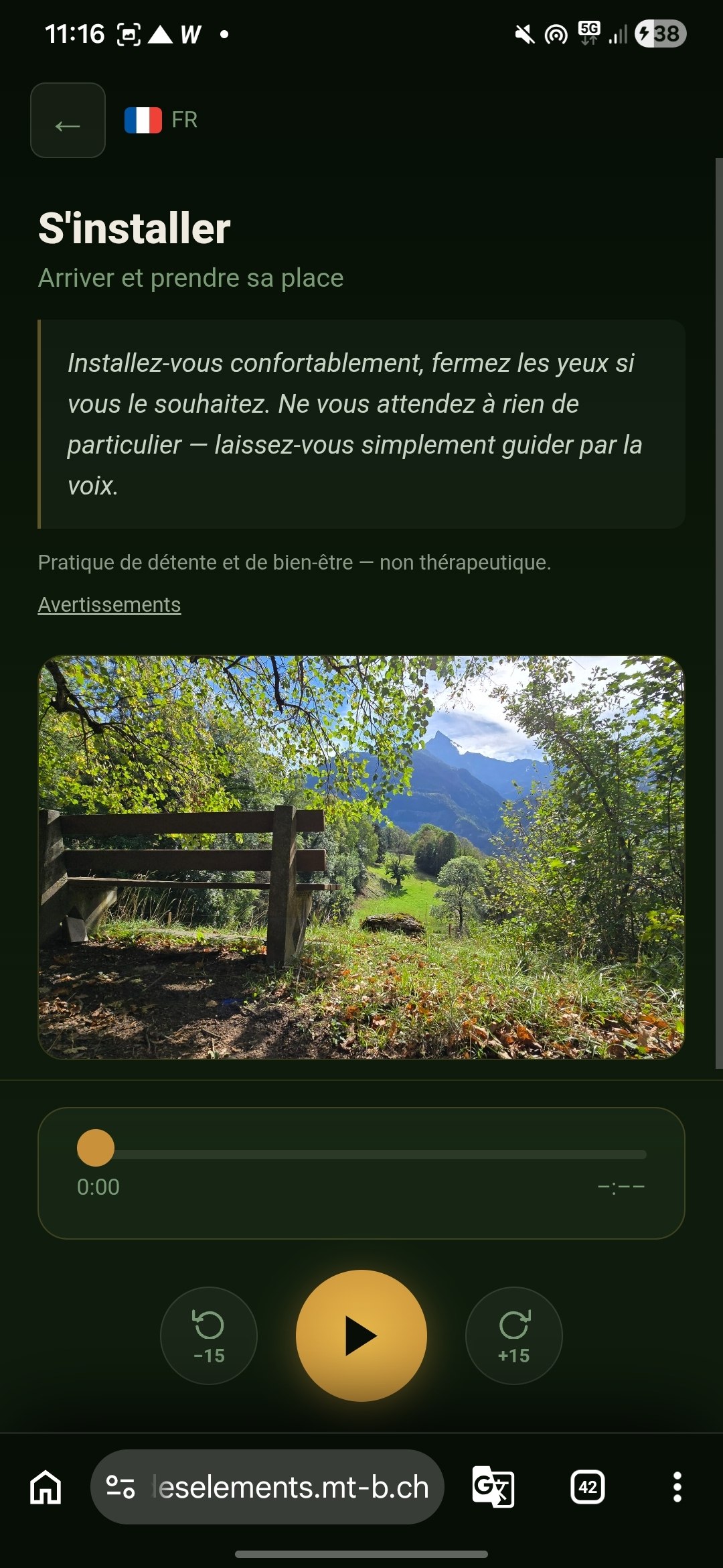 Capture d’écran de l’application : exercice 3