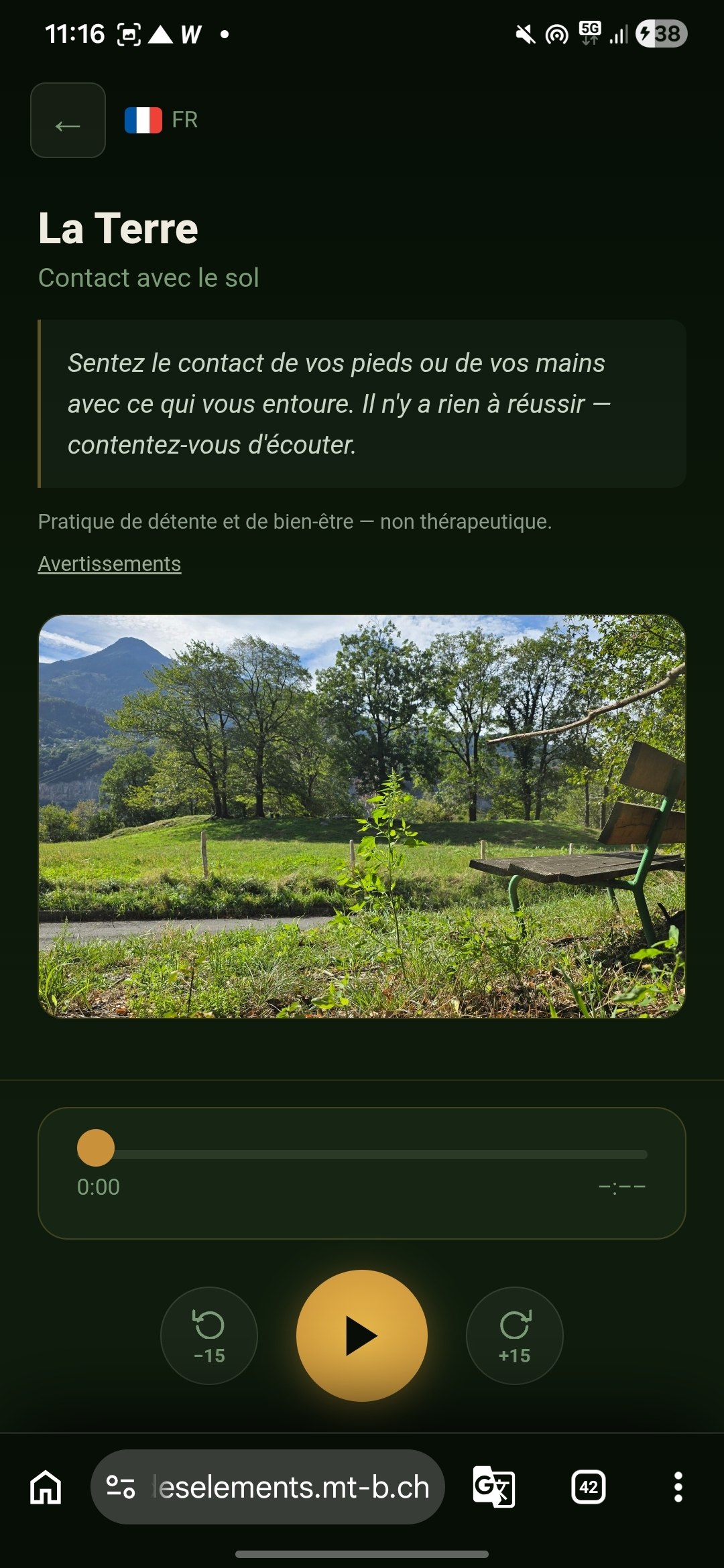 Capture d’écran de l’application : exercice 4
