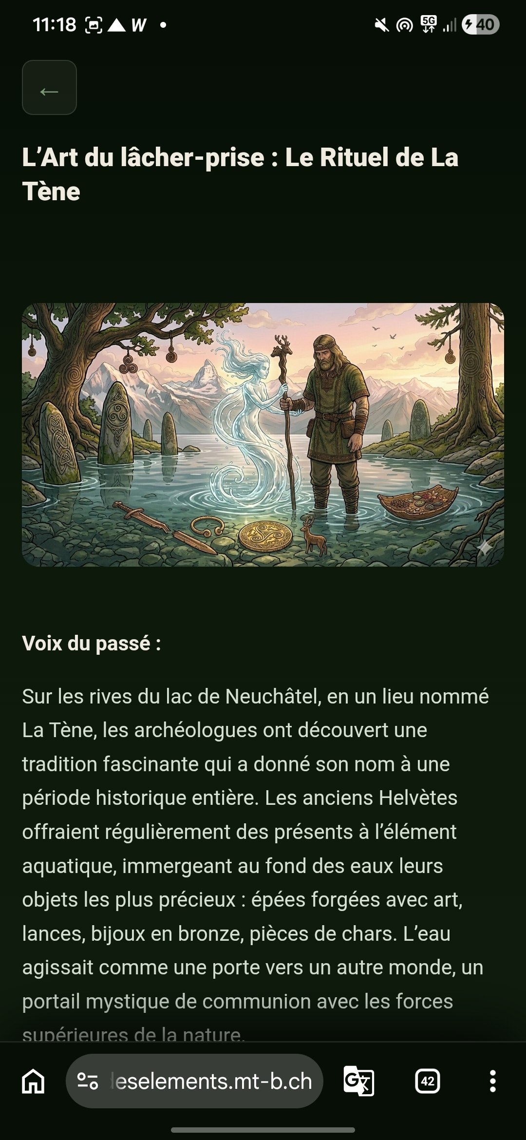Capture d’écran de l’application : texte 4